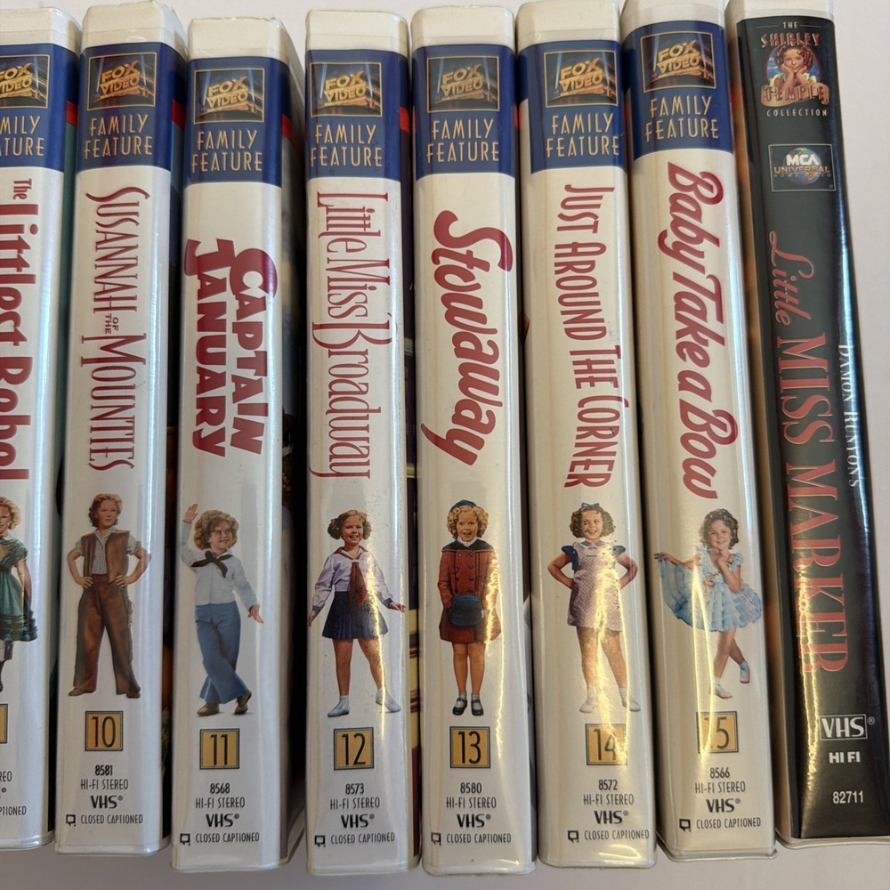Shirley Temple VHS Movies All Mixed Family Feature Collection Lot of 11 - Picture 3 of 15